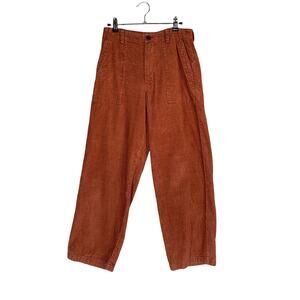 Outerknown Corduroy Pants Size 26 Rust Hemp Organic Cotton High Rise